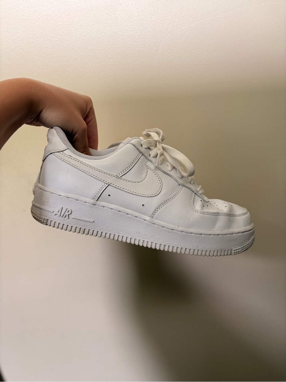 Nike White Air Force Ones Leather Sneaker